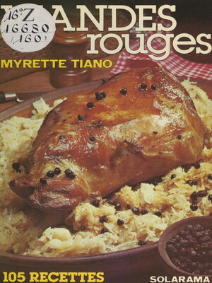 cover image of 105 recettes de viandes rouges